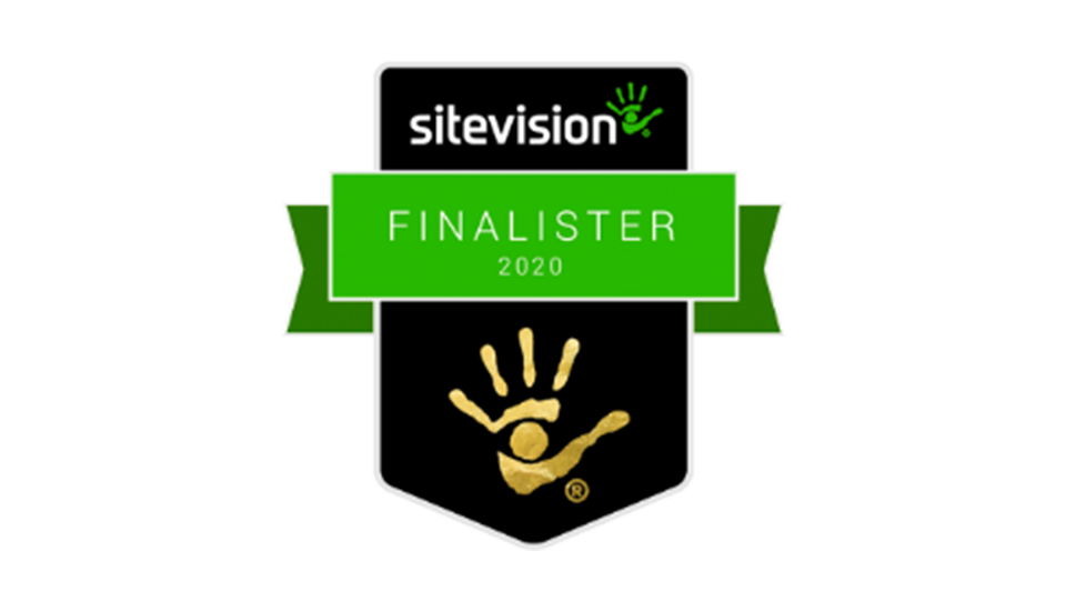 SiteVision Guldhanden finalister 2020 dekal