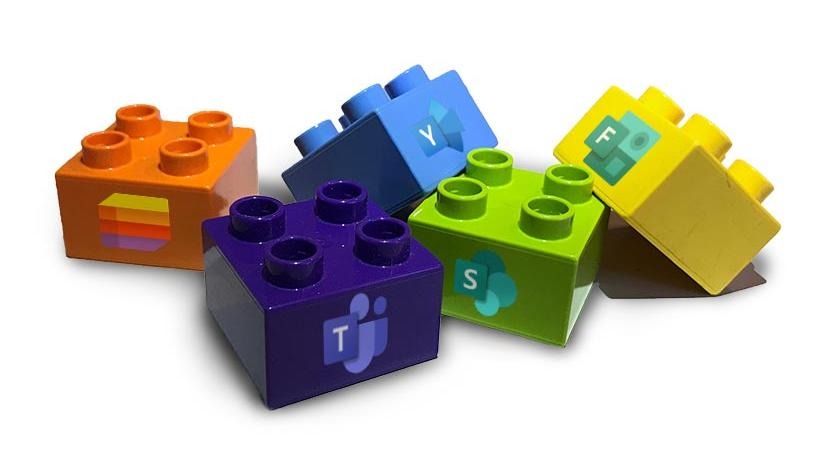 Lego med MS365-loggor